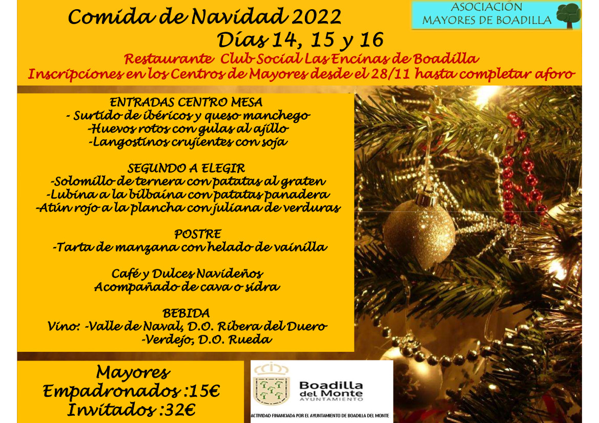 COMIDAS NAVIDAD 2022